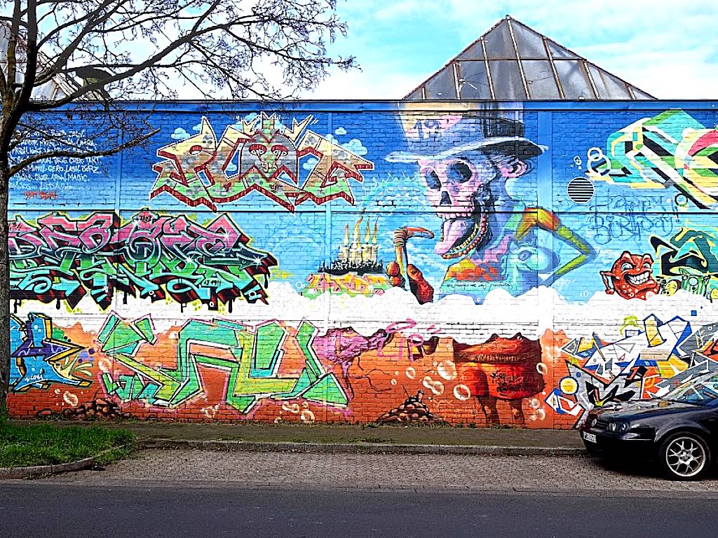 Street-Art, Graffitti-Wand