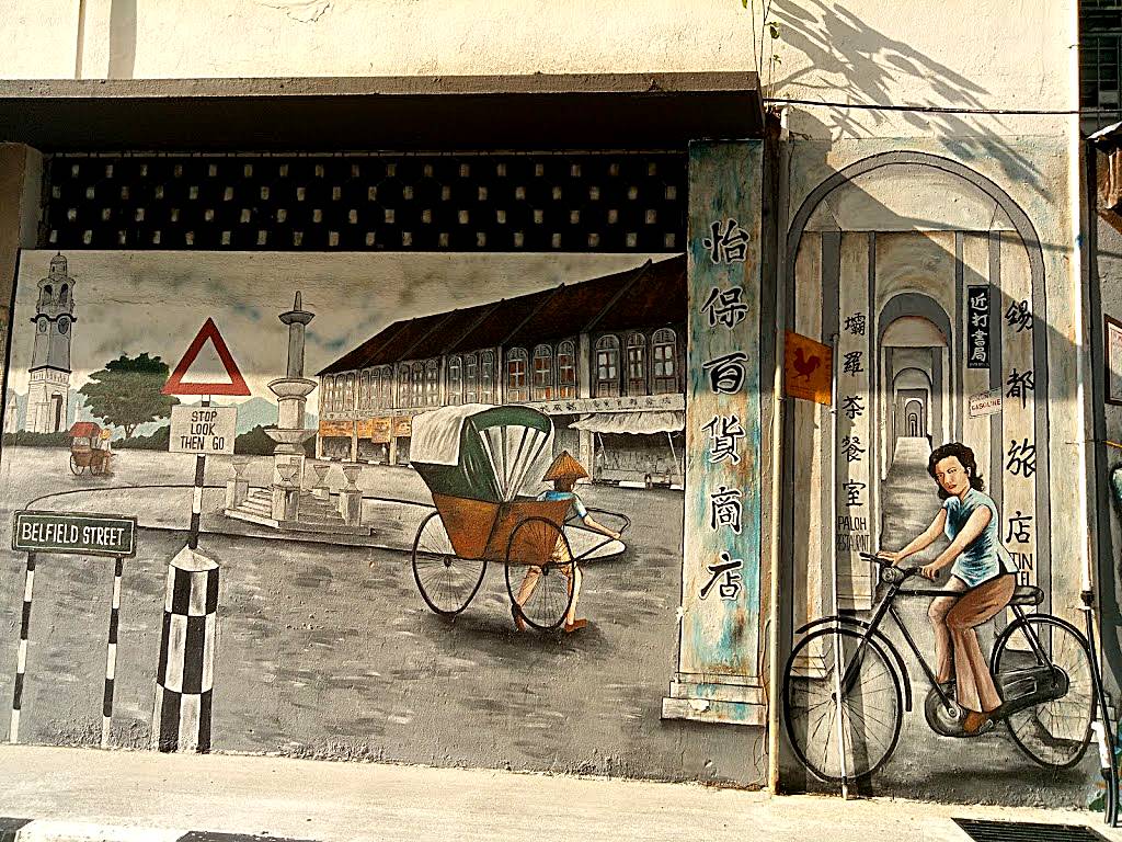 Ipoh Mural - Old Town Relieves Nostalgia with Trishaw