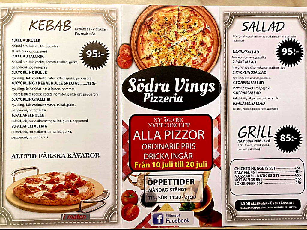 Södra Vings Pizzeria - Pizzeria Hökerum